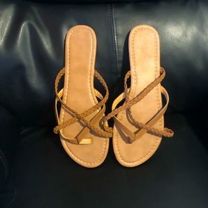 Size 10 NWOT Charlotte Russe brown strappy sandal